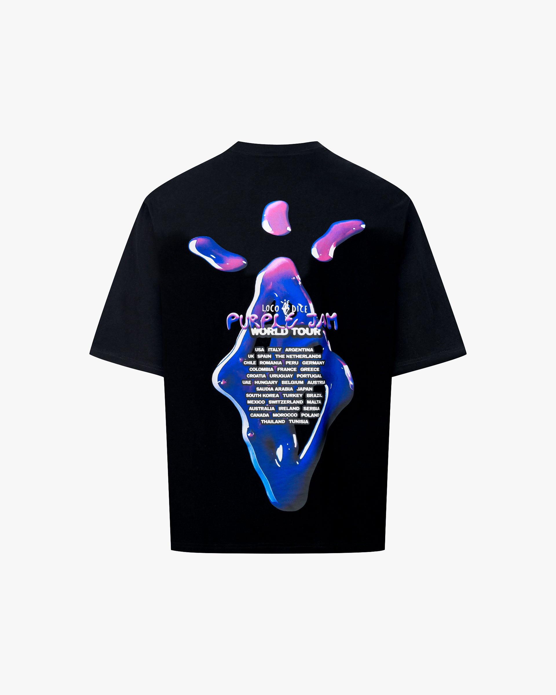 Loco Dice X Purple Jam World Tour Tee in Black