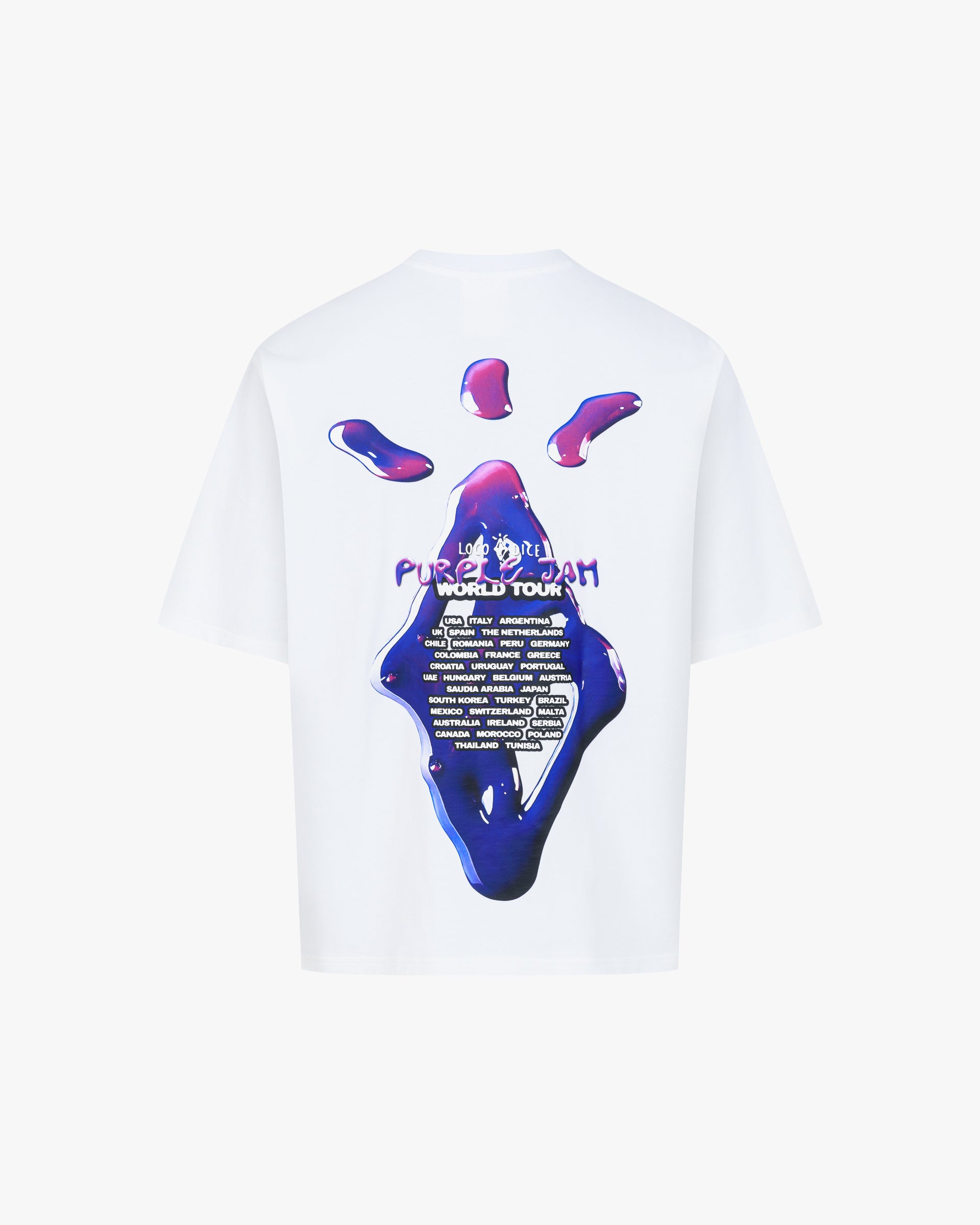 Loco Dice X Purple Jam World Tour Tee in White