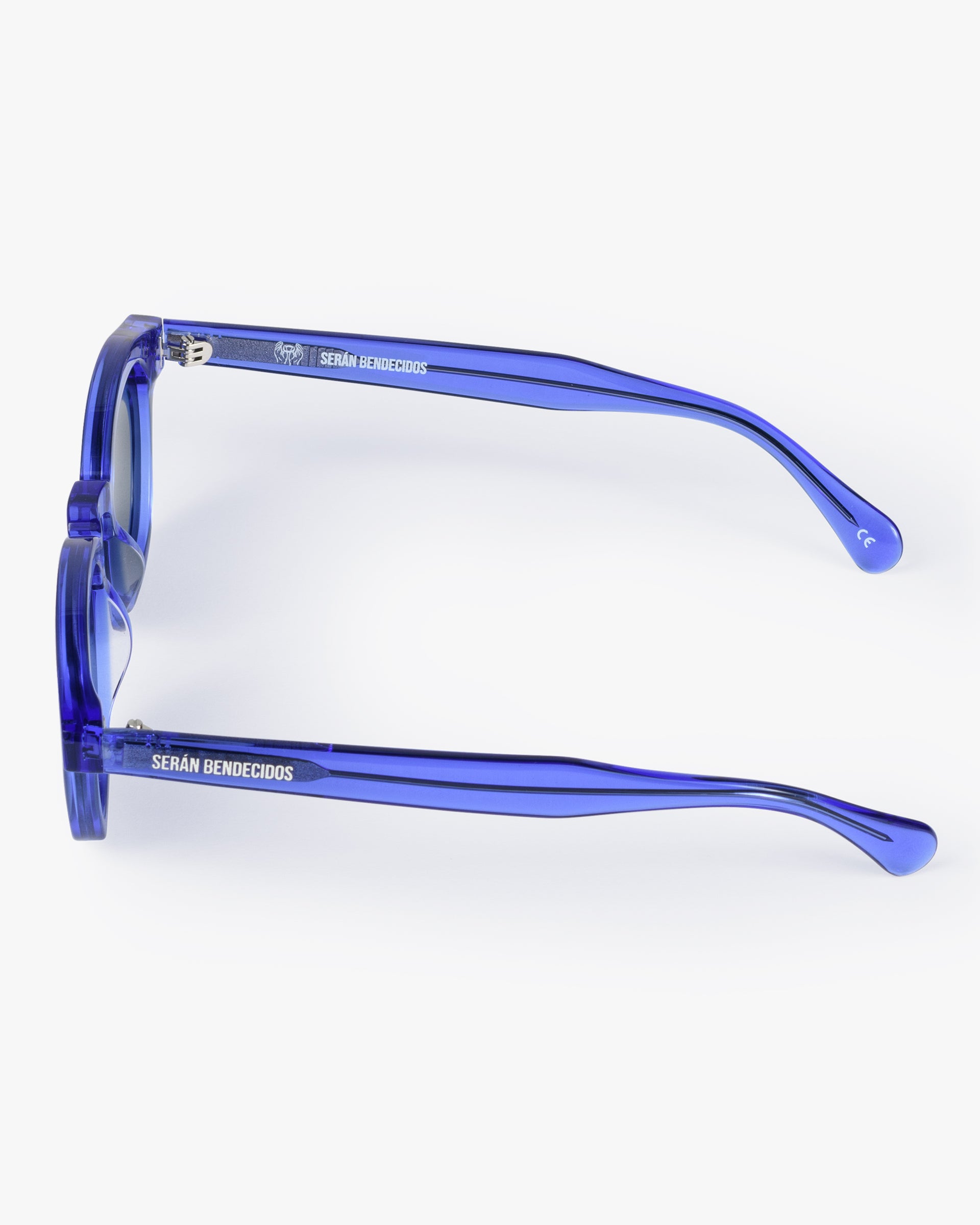 SB Sunglasses Blue Transparent Frame with Dark Blue Lenses