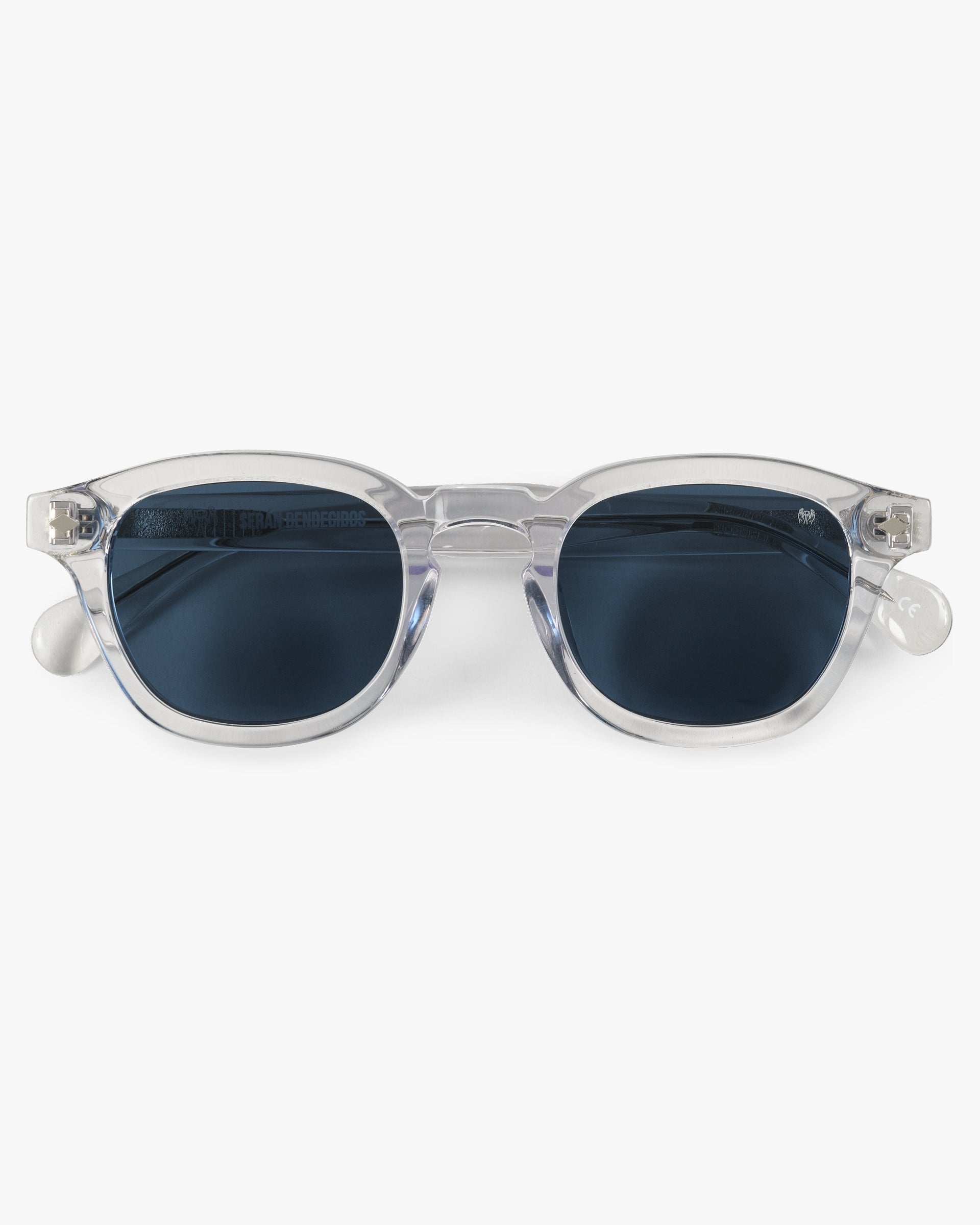 SB Sunglasses Transparent Frame with Dark Blue Lenses
