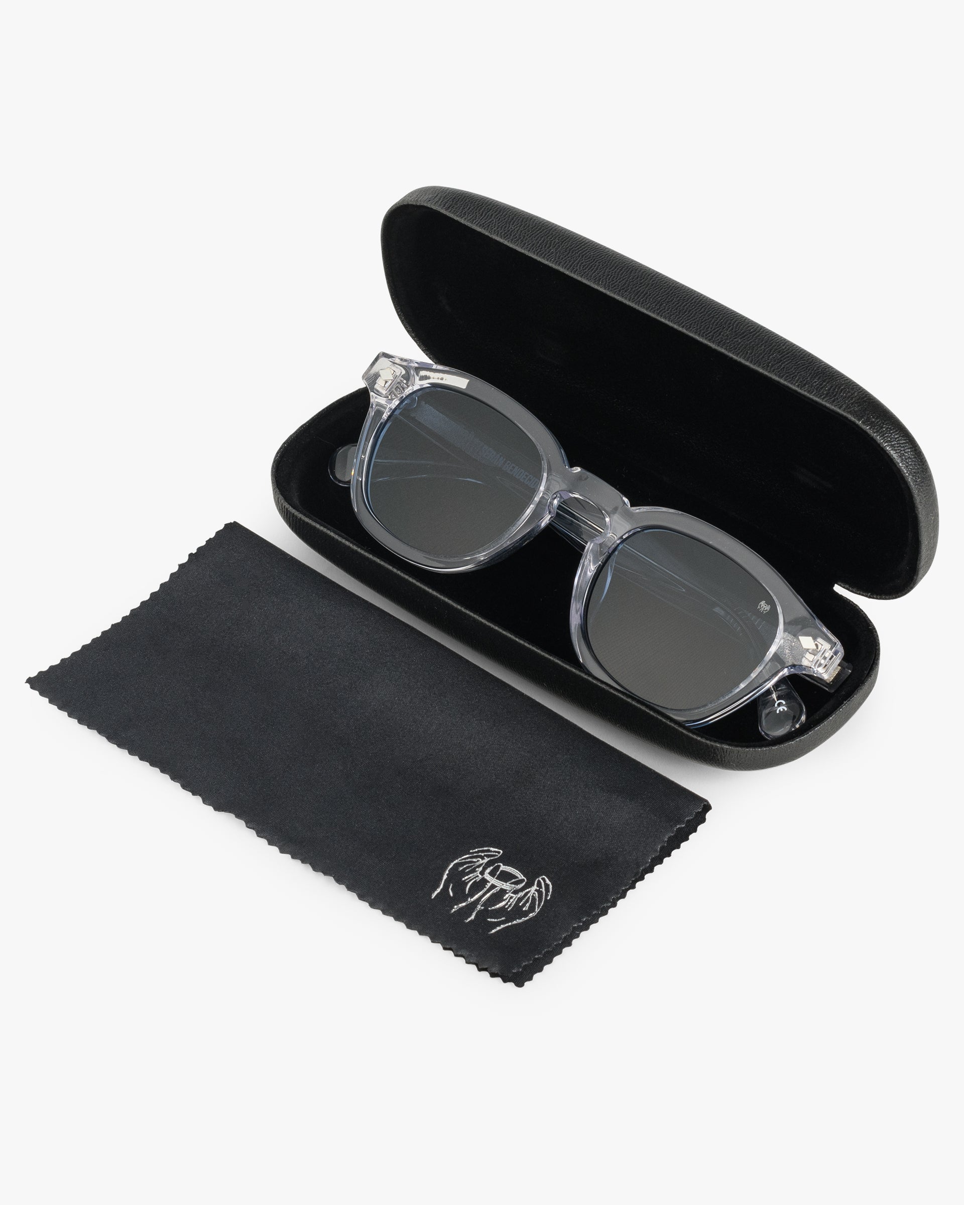 SB Sunglasses Transparent Frame with Dark Blue Lenses