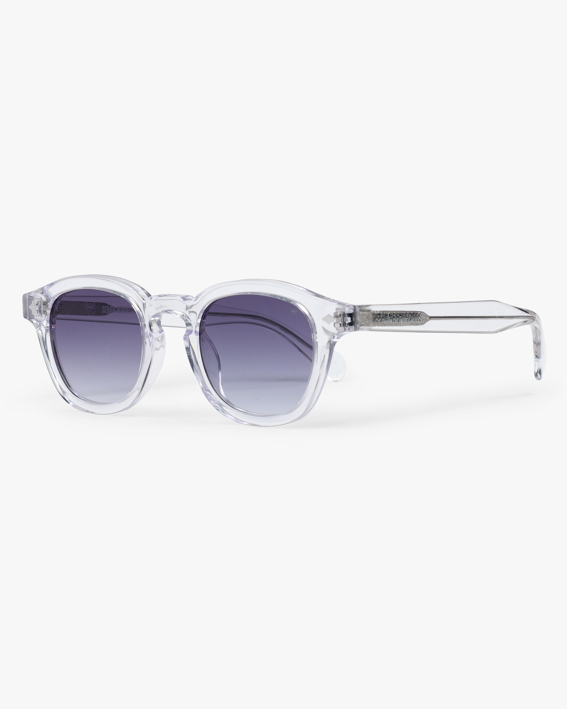 SB Sunglasses Transparent Frame with Gradient Grey Lenses