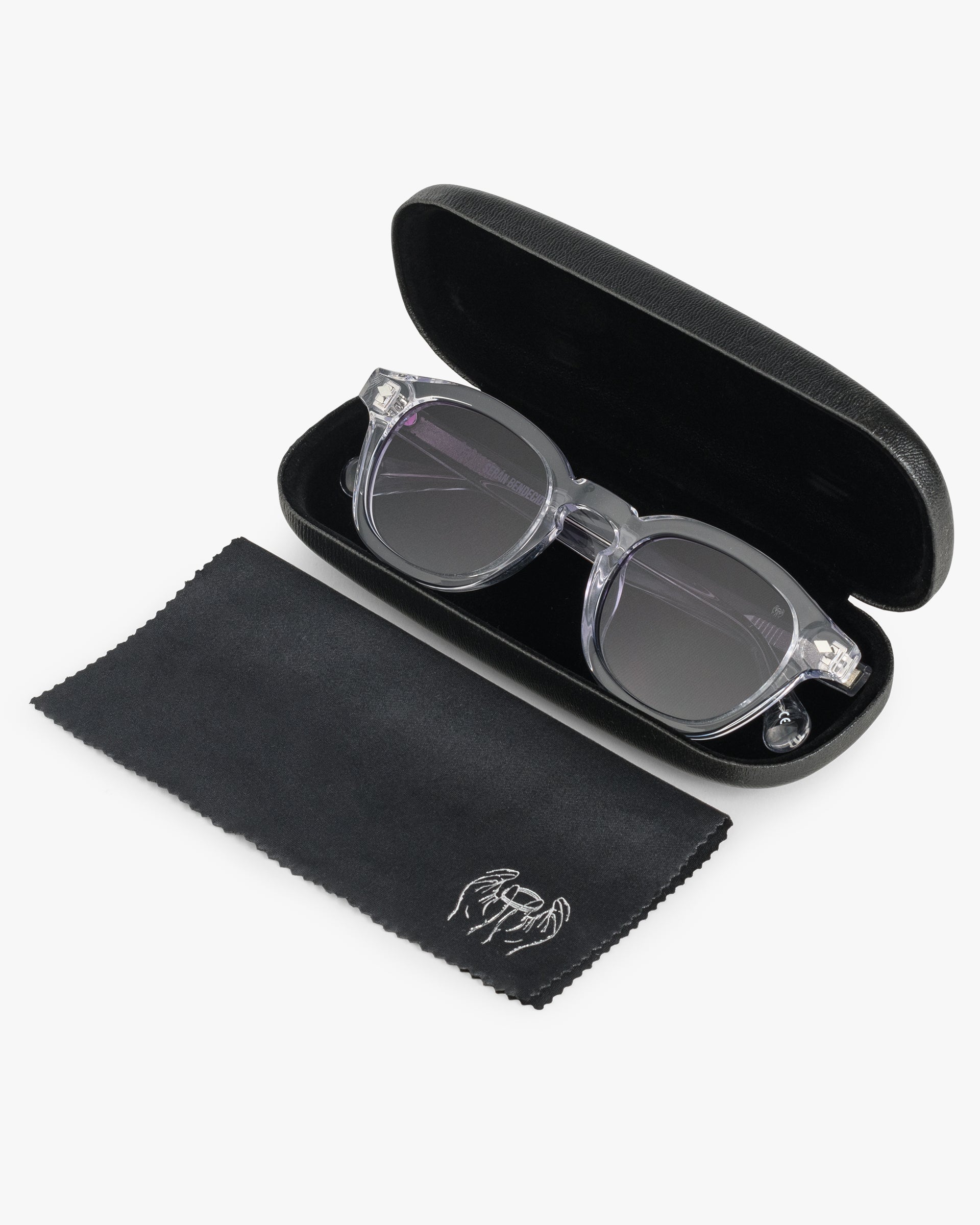 SB Sunglasses Transparent Frame with Gradient Grey Lenses