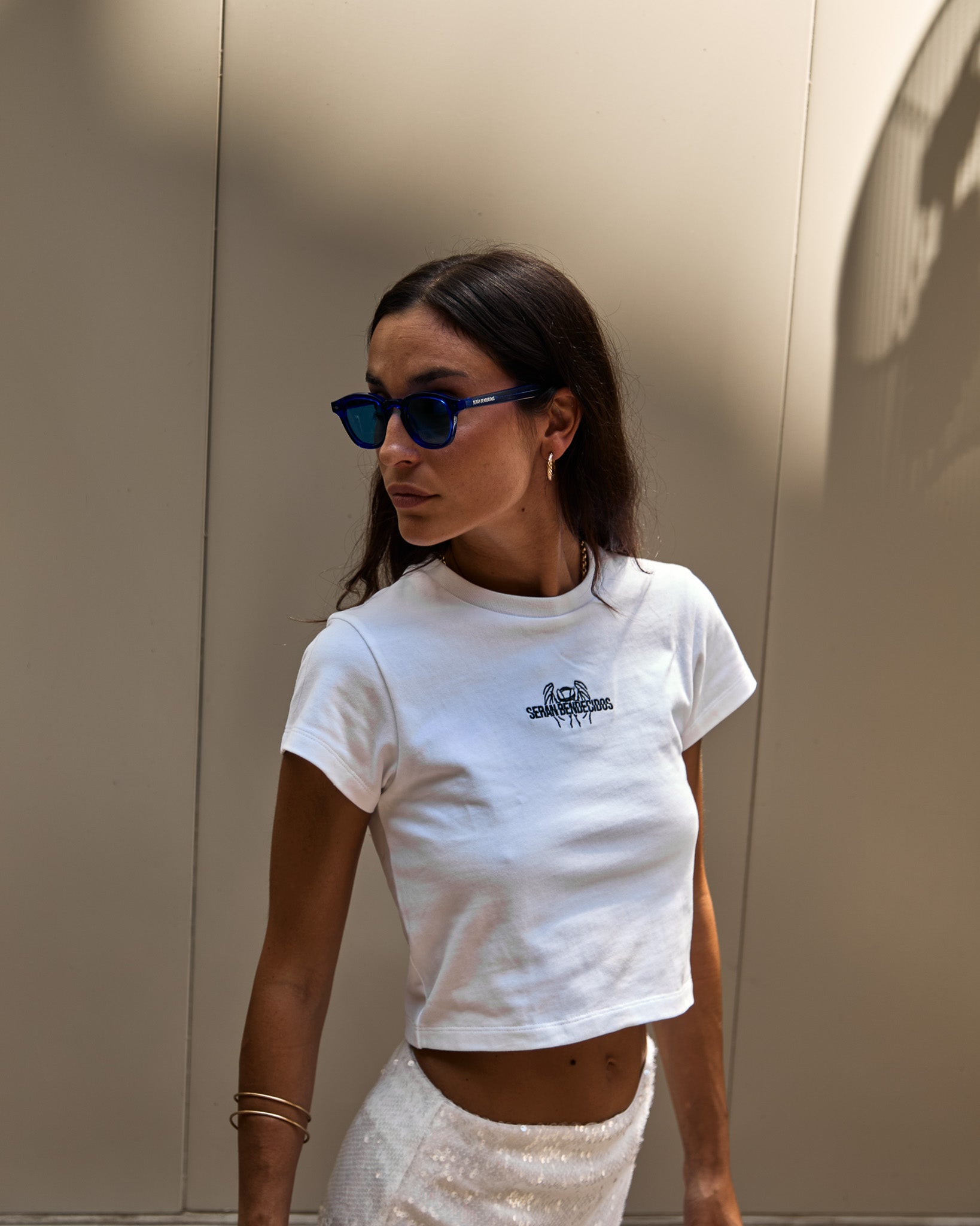 Signature Baby Tee White