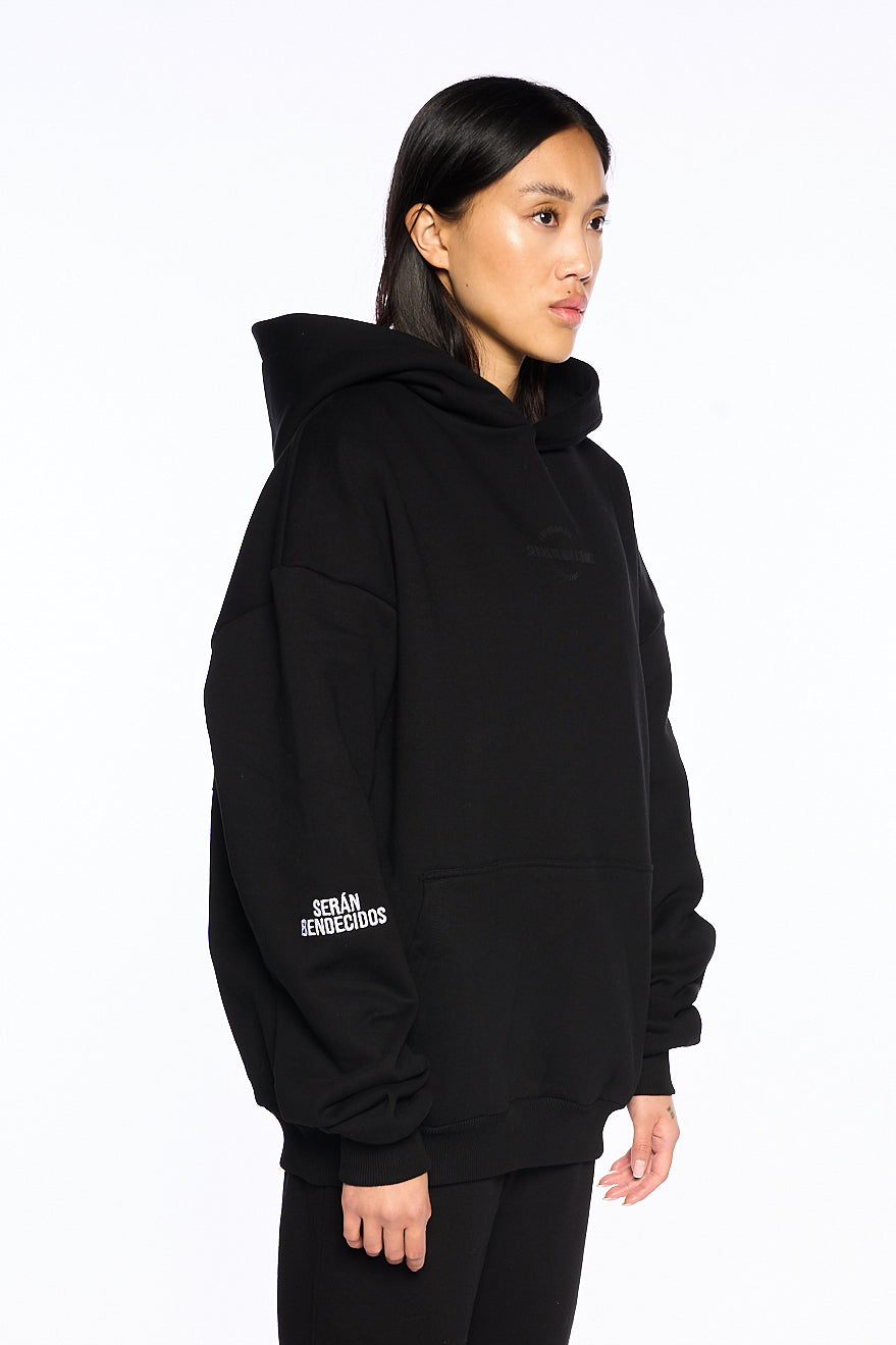 The Regulars Black Essentials Hoodie - Seran Bendecidos