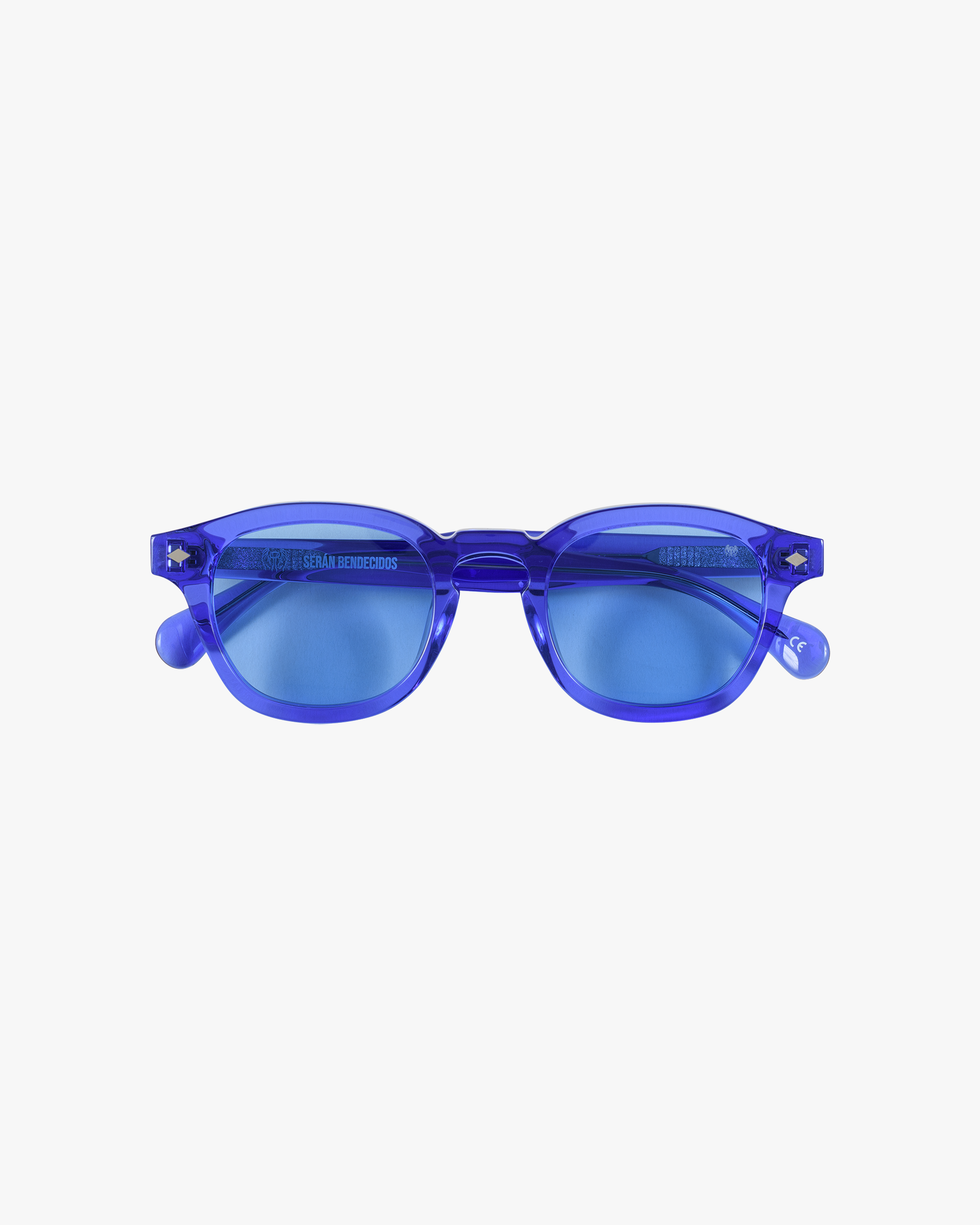 SB Sunglasses Blue Transparent Frame with Light Blue Lenses