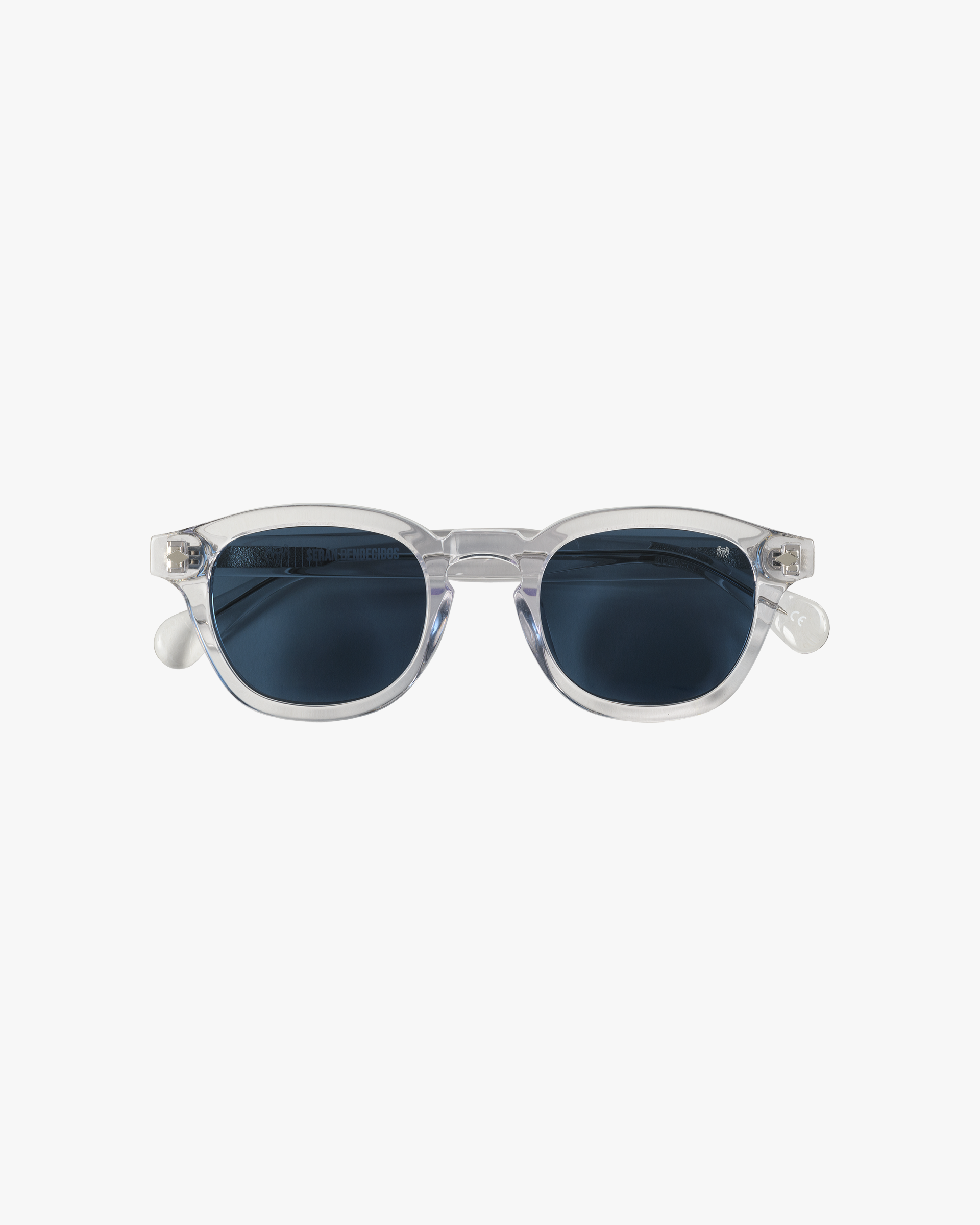 SB Sunglasses Transparent Frame with Dark Blue Lenses