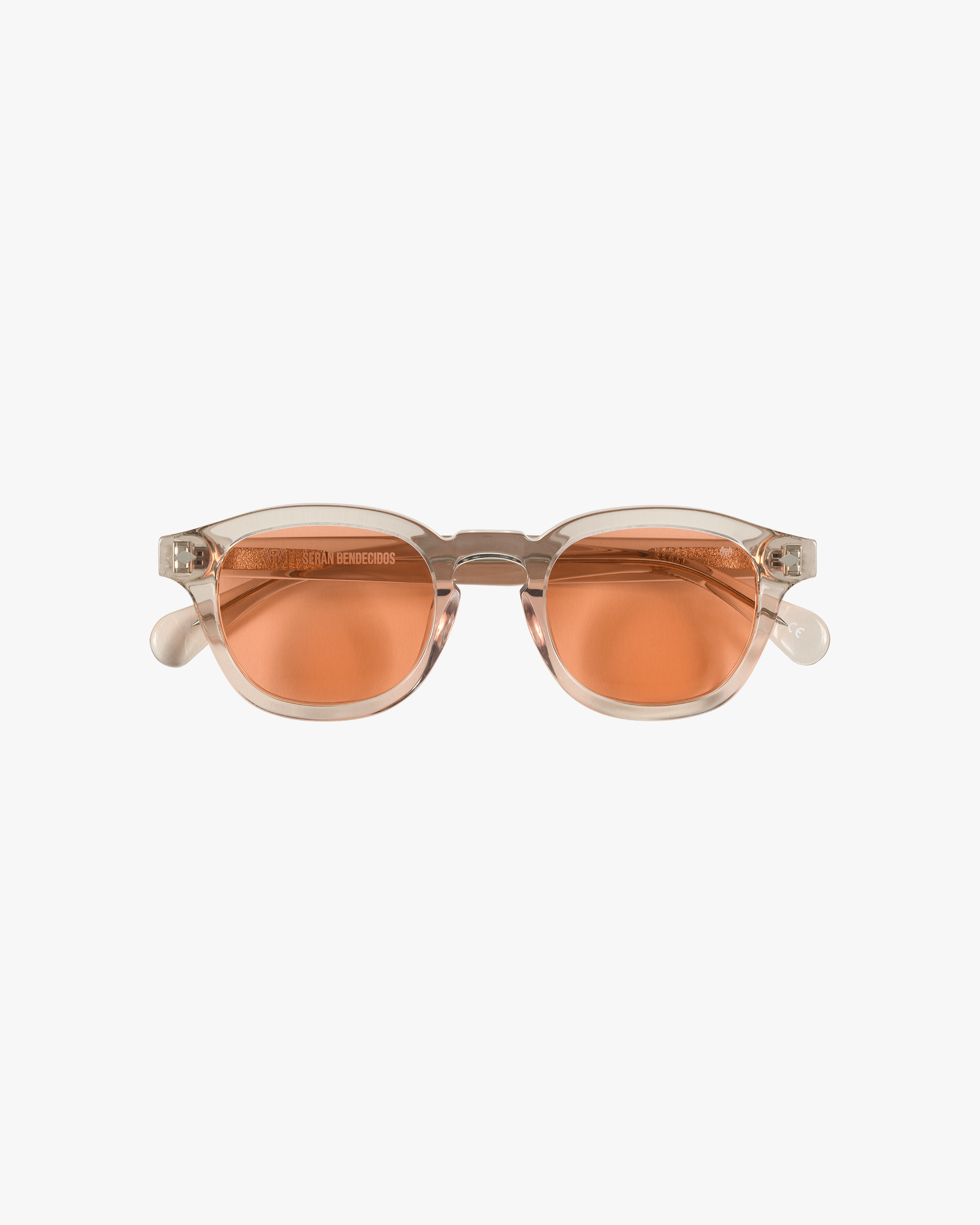 SB Sunglasses Brown Transparent Frame with Orange Lenses