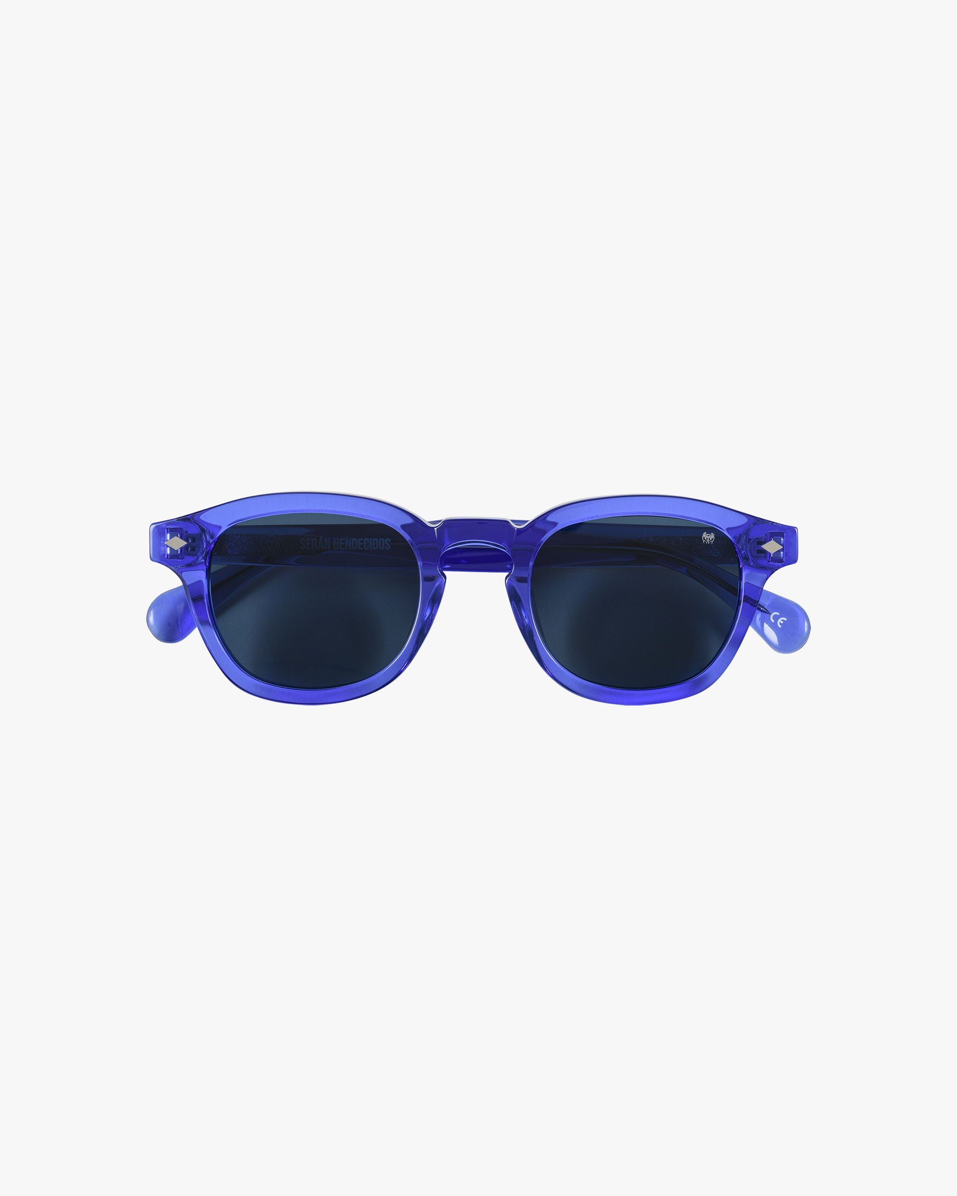 SB Sunglasses Blue Transparent Frame with Dark Blue Lenses