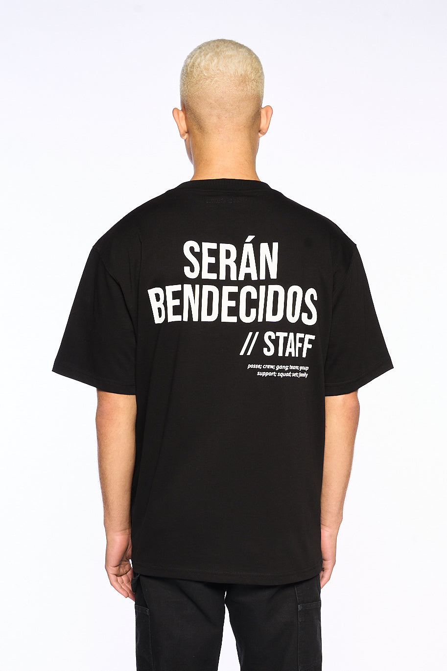 Shop Staff T Shirt Black Seran Bendecidos